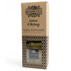 200ml lemon and nutmeg essential oil reed diffuser with rattan sticks in a clear glass bottle and kraft paper box