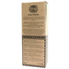 Brown cardboard box with black ornate logo for aw aromatics 200ml lemon verbena essential oil reed diffuser with eco-mineral oil base