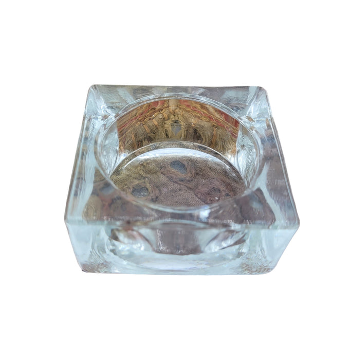 Basic Square Clear Glass Tealight Holder