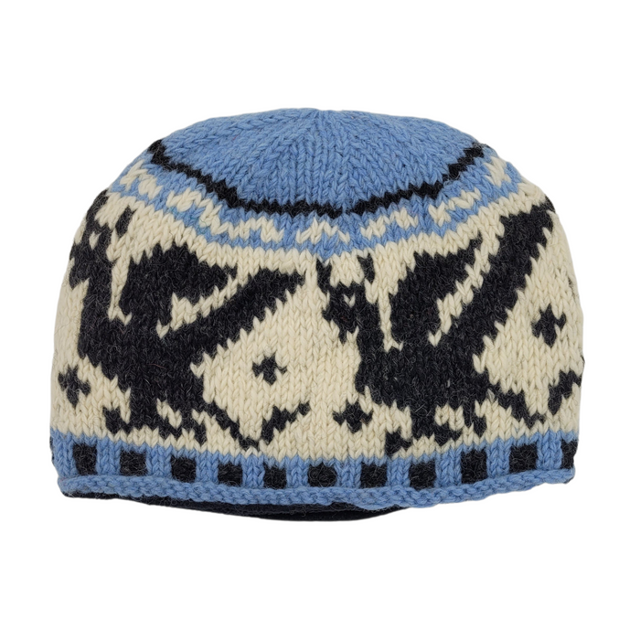 100% Wool DRAGON Beanie Hat (Adult)