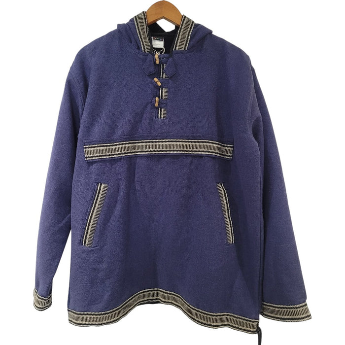 GRINGO FAIR TRADE Blaue Stonewashed Jacke mit Sternenmuster