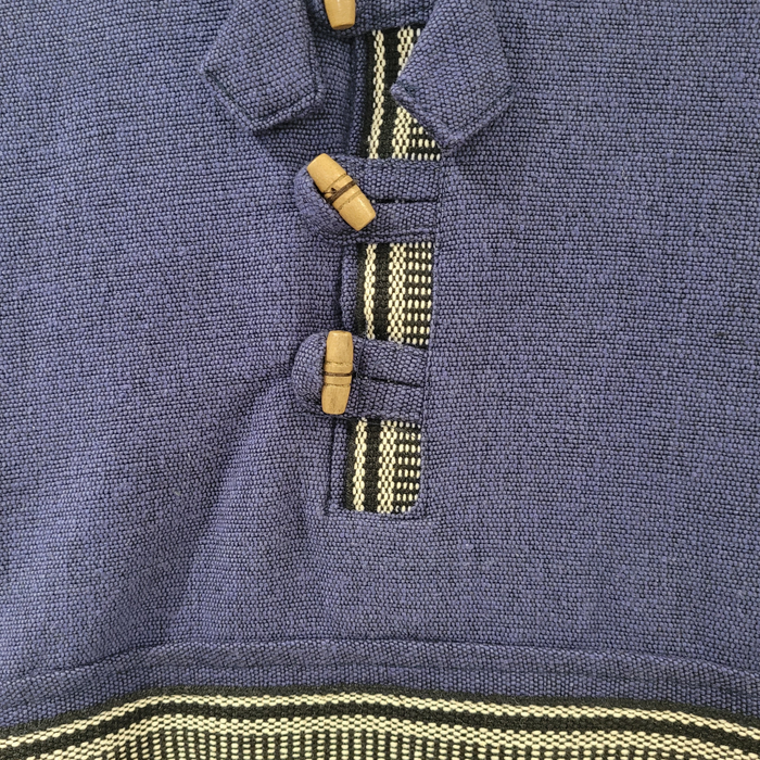 GRINGO FAIR TRADE Blaue Stonewashed Jacke mit Sternenmuster