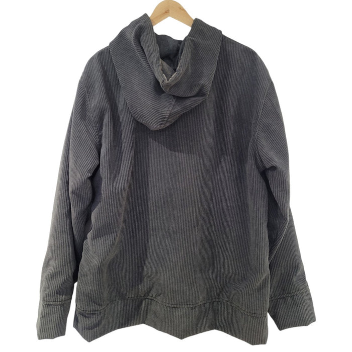 GRINGO FAIRTRADE Lined Cord Hoodie - Grey