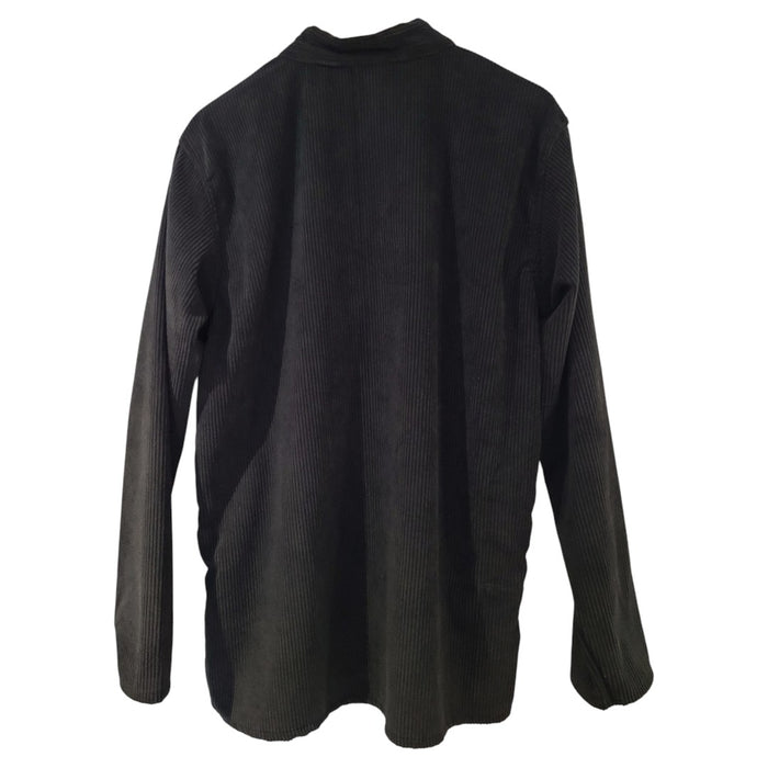 GRINGO FAIRTRADE Cord Grandad Shirt - Black