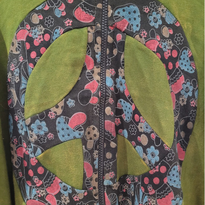 GRINGO FAIR TRADE Blaue Stonewashed Jacke mit Sternenmuster