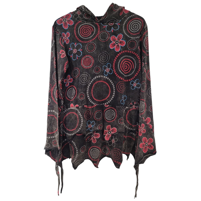 GRINGO FAIRTRADE Cotton Pixie-Hem Hooded Top