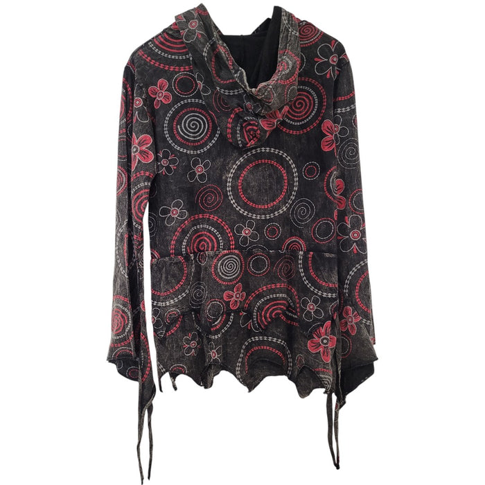 GRINGO FAIRTRADE Cotton Pixie-Hem Hooded Top