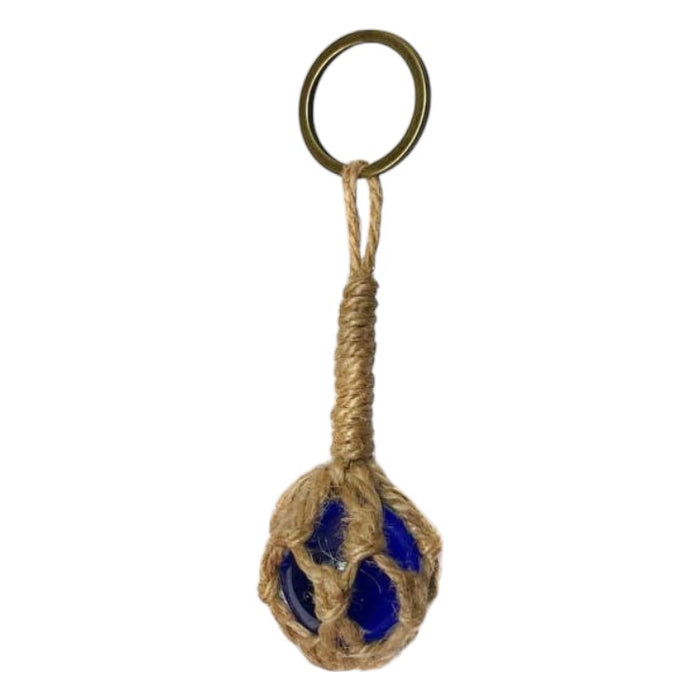 Glass Float Keyring - Blue