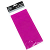 Bright fuchsia tissue paper in a clear plastic package with black and white header for gift wrap use