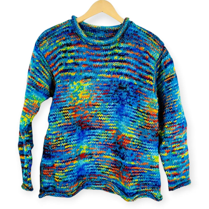 GRINGO FAIRTRADE 100% Wolle Strickpullover – Türkis