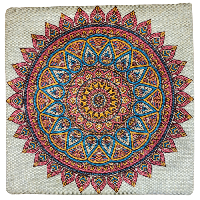Lightly Padded 'Mandala' Print Cushion Cover