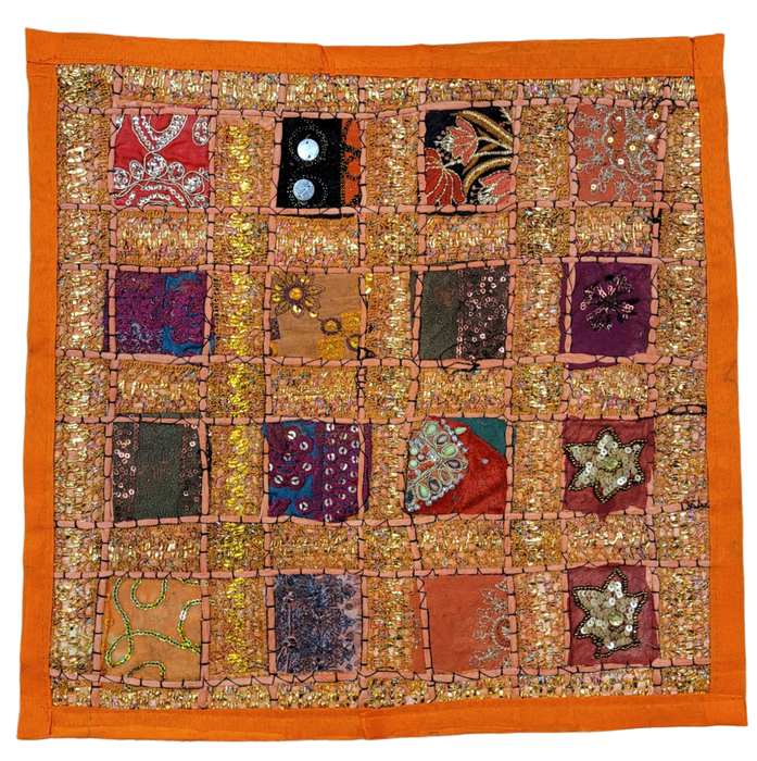 Indian Sari Tile Cushion Cover - Choice of Colours