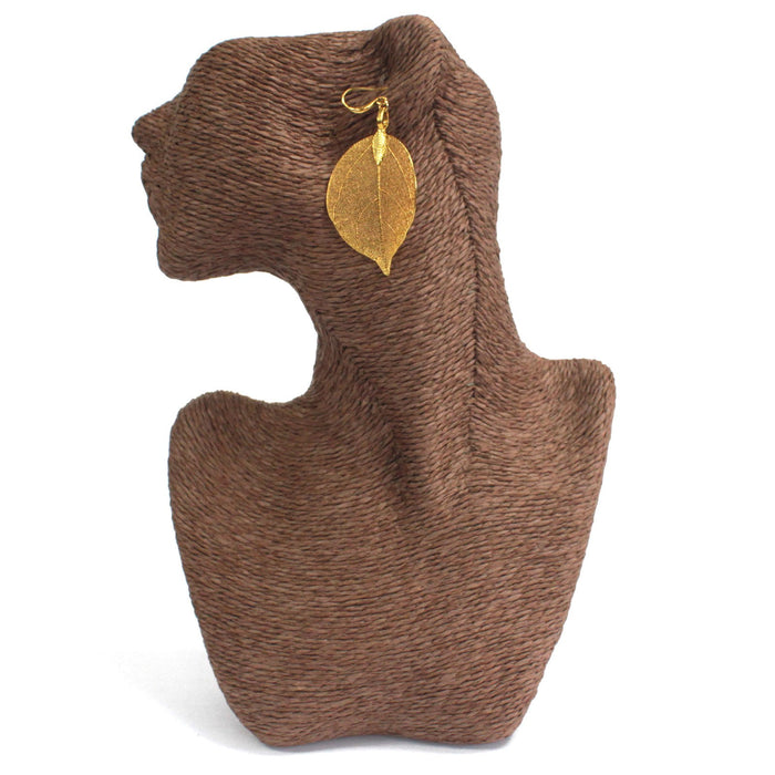 Tapferkeitsblatt-Ohrringe - Gold