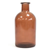A 250ml amber glass apothecary style diffuser bottle with narrow neck and finish bottle stopper for bamboo reed diffuser