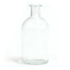 Clear glass apothecary style reed diffuser bottle with slender neck rounded body and finish bottle stopper 250ml