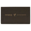 Black rectangular box with gold foil lettering and wheat stalk emblem labeled essential oil set aromatherapy for home and mind