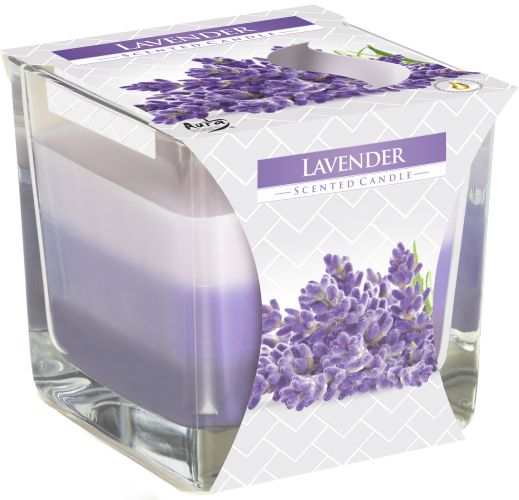 Regenbogen-Kerzenglas - Lavendel