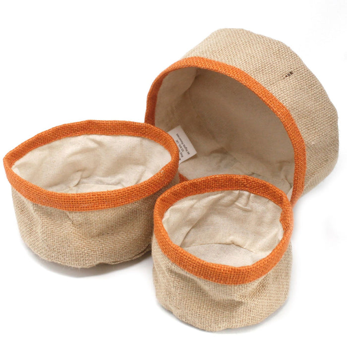 Jutekörbe – Kurkuma – 3er-Set