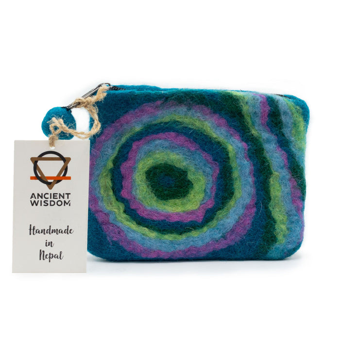 Felt Zipper Pouch - Psychdelic