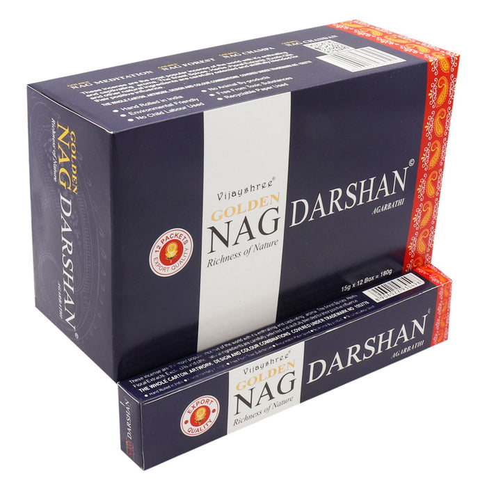Vijayshree Golden Nag Incense Sticks, 15g - Darshan