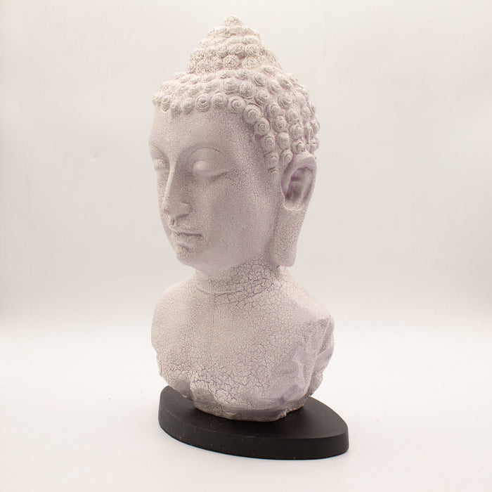 Buddha Glow Lamp - Bust, Lavender Crackle