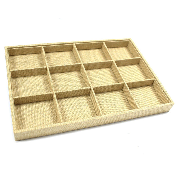 12 Compartment Jewellery Storage & Display Tray