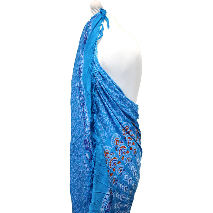 Mandala-Sarong - Petrol/Orange