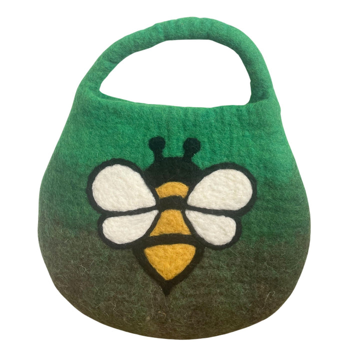 Filztasche - Biene, Gartengrün