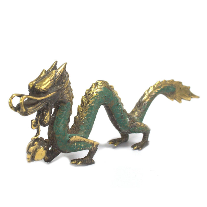 Kleiner Feng-Shui-Drache mit Kugel – 20 cm