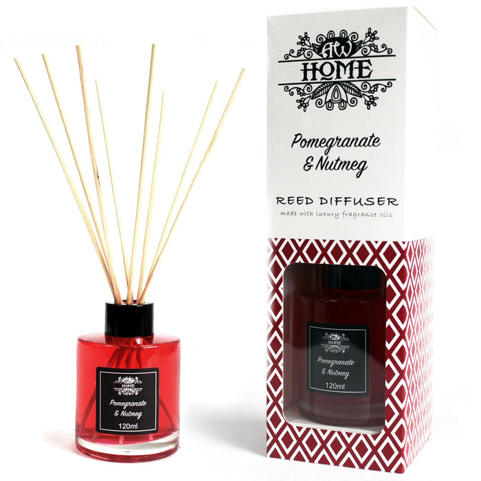 120ml Raumduft-Diffusor mit Rattanstäbchen – Granatapfel & Muskatnuss