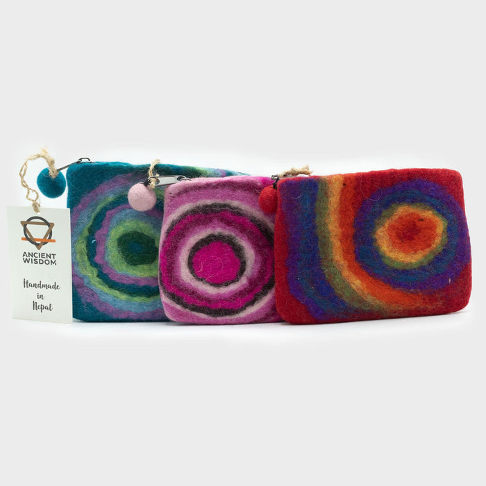 Felt Zipper Pouch - Psychdelic