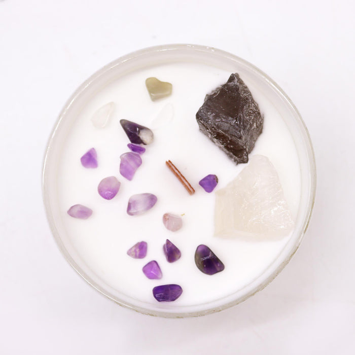 Chakra Crystal Candles - Crown Chakra - Spiritual Awareness