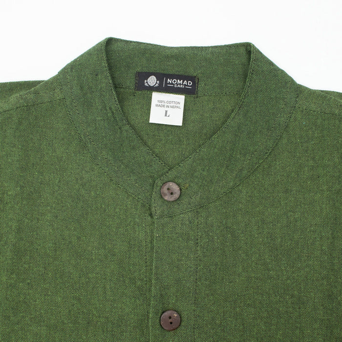 Soft Cotton Kathmandu Shirt - Forest Green (Large)