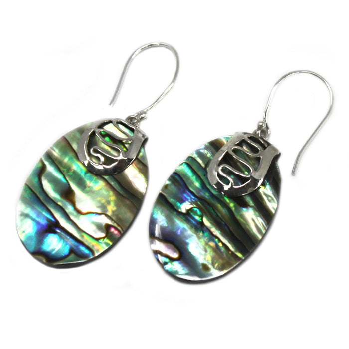 Ohrringe aus Sterlingsilber und Abalone – Wirbel