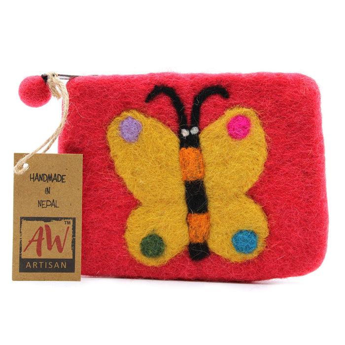 Filz-Reißverschlusstasche – Großer Schmetterling