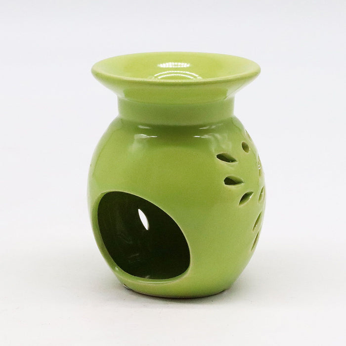 Keramik-Duftlampe – Blumenmuster, Limette