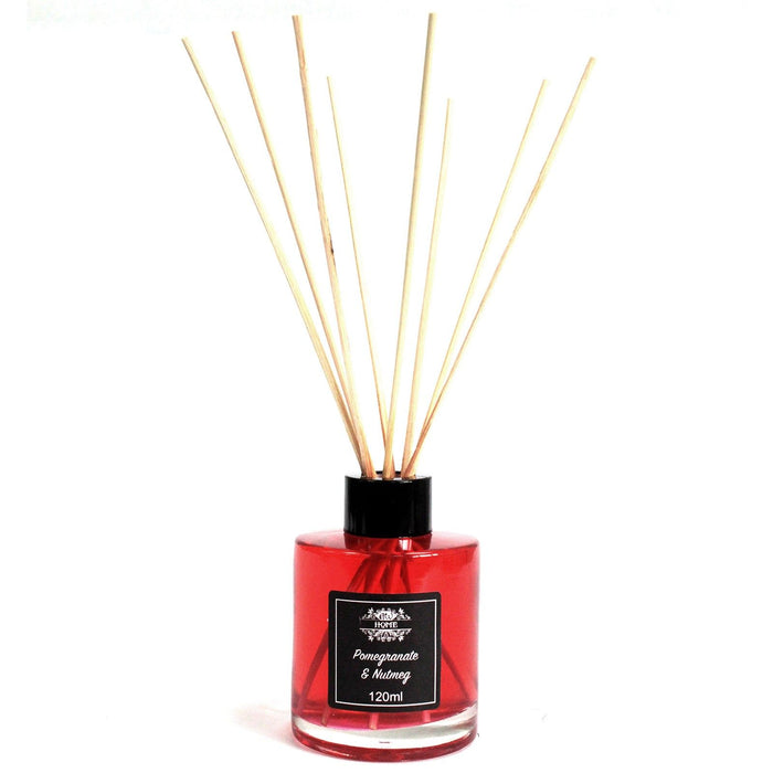 120ml Raumduft-Diffusor mit Rattanstäbchen – Granatapfel & Muskatnuss