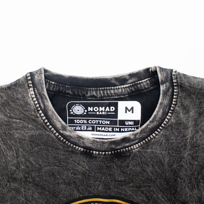 Baumwoll-T-Shirt, stonewashed – Rebel, Anthrazit (M)