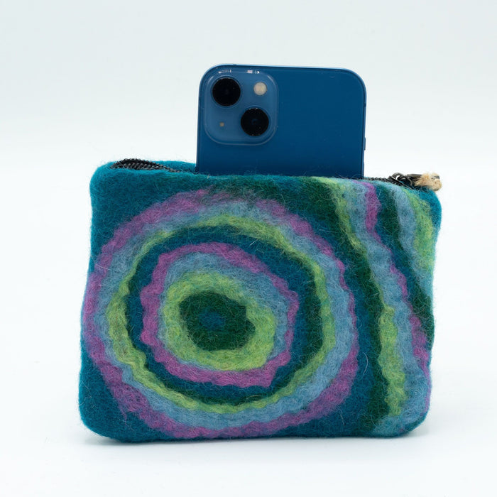 Felt Zipper Pouch - Psychdelic
