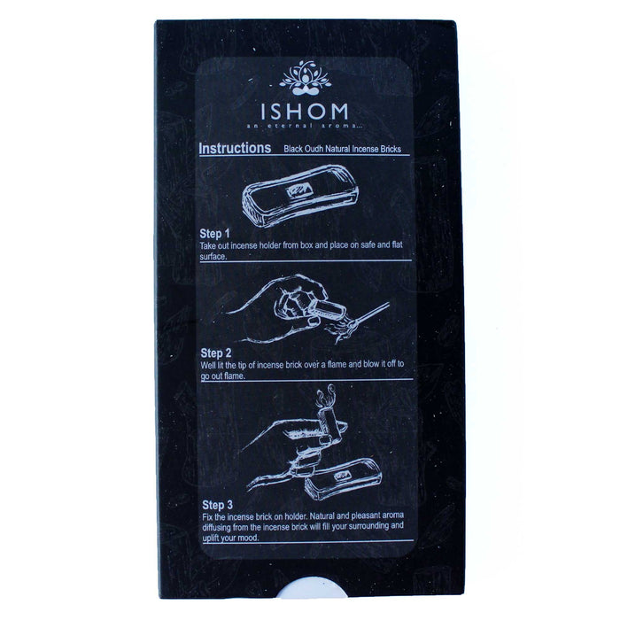 ISHOM Incense Räucherstäbchen & Brenner – Schwarzer Oud