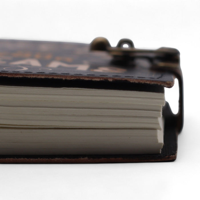 Carnet en cuir imprimé – Ne renoncez jamais à vos rêves (17,78 cm x 12,7 cm)