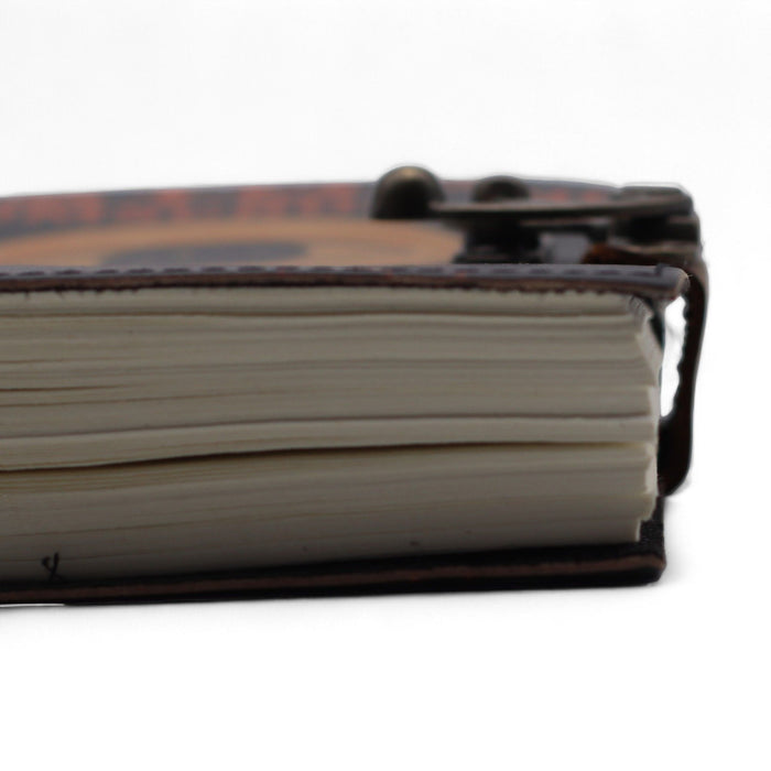 Notizbuch aus bedrucktem Leder – Schluss mit dem Doom Scrolling (18 x 13 cm)
