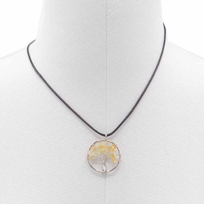 Gemstone Tree of Life Pendant - Carnelian