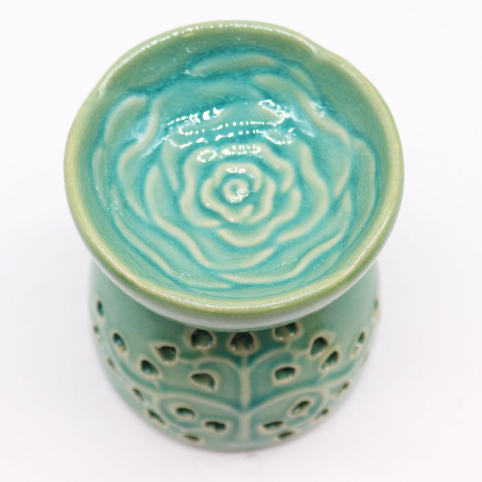 Keramik-Duftlampe Lebensbaum, Blau