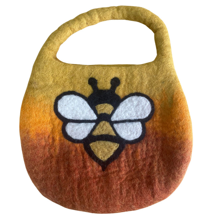 Gefilzte Tasche – Biene, Sonnenaufgang-Orange