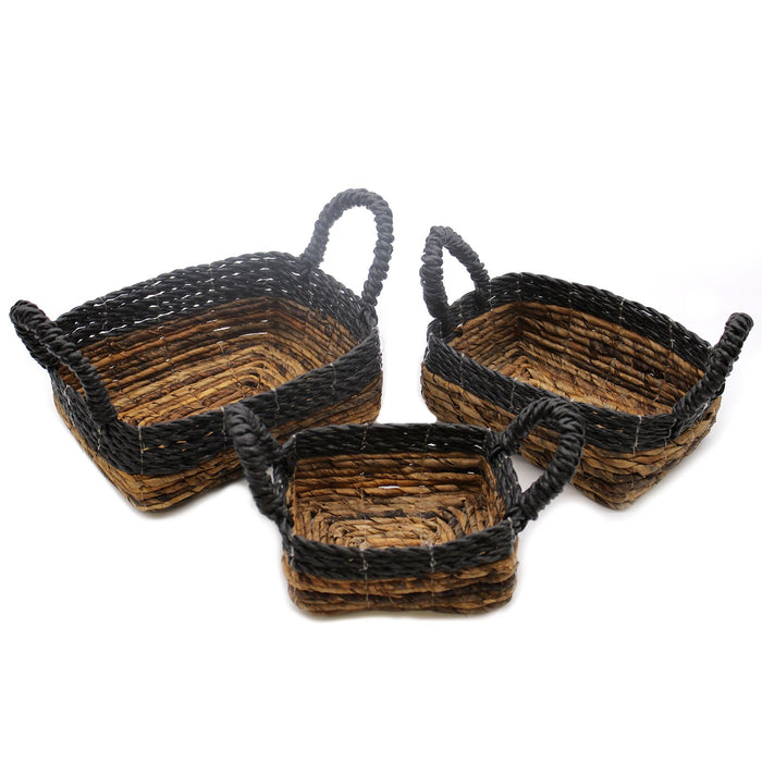 Bananenblatt- & Hitam-Raffia-Körbe – 3er-Set