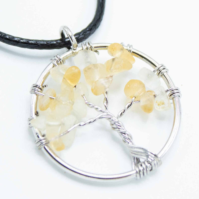 Gemstone Tree of Life Pendant - Carnelian
