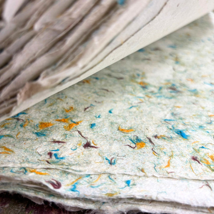 Lokta Craft & Wrapping Paper – Green Cotton (5 Sheets)