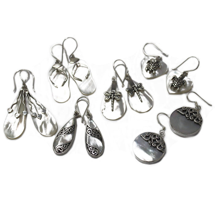 Ohrringe aus Sterlingsilber und Perlmutt – Libellen
