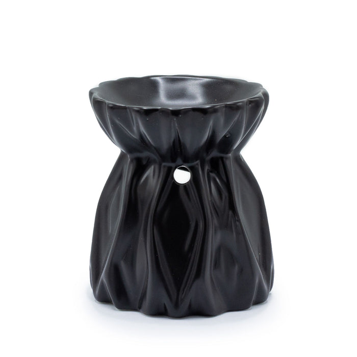 Keramik-Duftlampe – Geometrisch, Schwarz